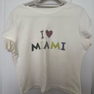 Oddli X Urban Renewal I Love Miami Baby Tee size XXL